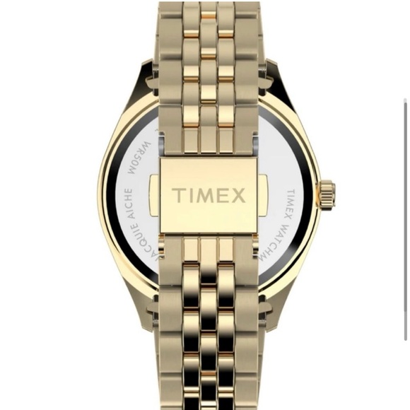 Brand New in Box Timex x Jacquie Aiche 36mm Mother of Pearl Bracelet Watch - Picture 2 of 4